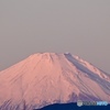 朝陽を浴びる富士