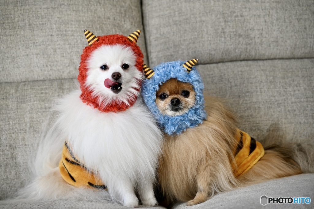 鬼はー外ぉッ！。。。うわーッ青鬼と赤鬼だぁー