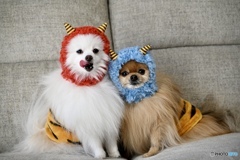 鬼はー外ぉッ！。。。うわーッ青鬼と赤鬼だぁー