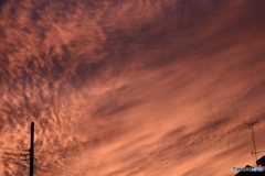 煙立つ雲と流れる雲