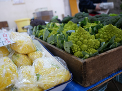 産地直売所　難しい名前の野菜