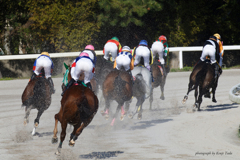 金沢競馬場にて