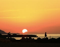 夕日