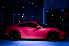 Kobe at night in pink