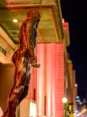 Kobe at night in red