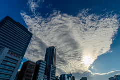 Clouds over the buildings