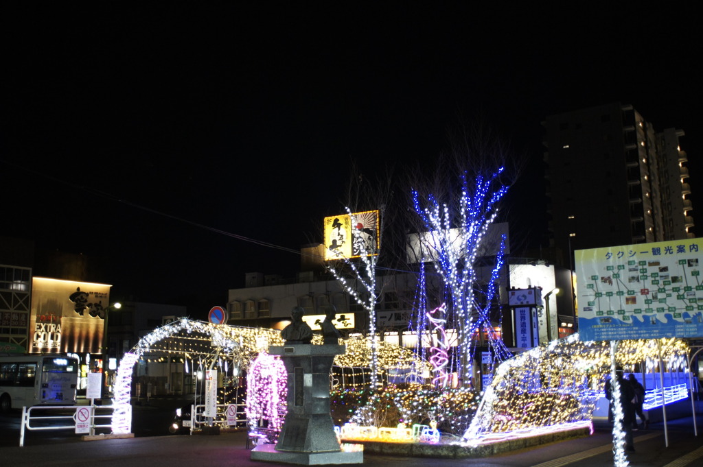 駅のイルミネーション