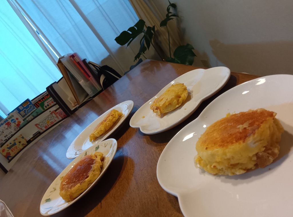 初めて作ったパンケーキ