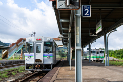 早朝の大沼駅