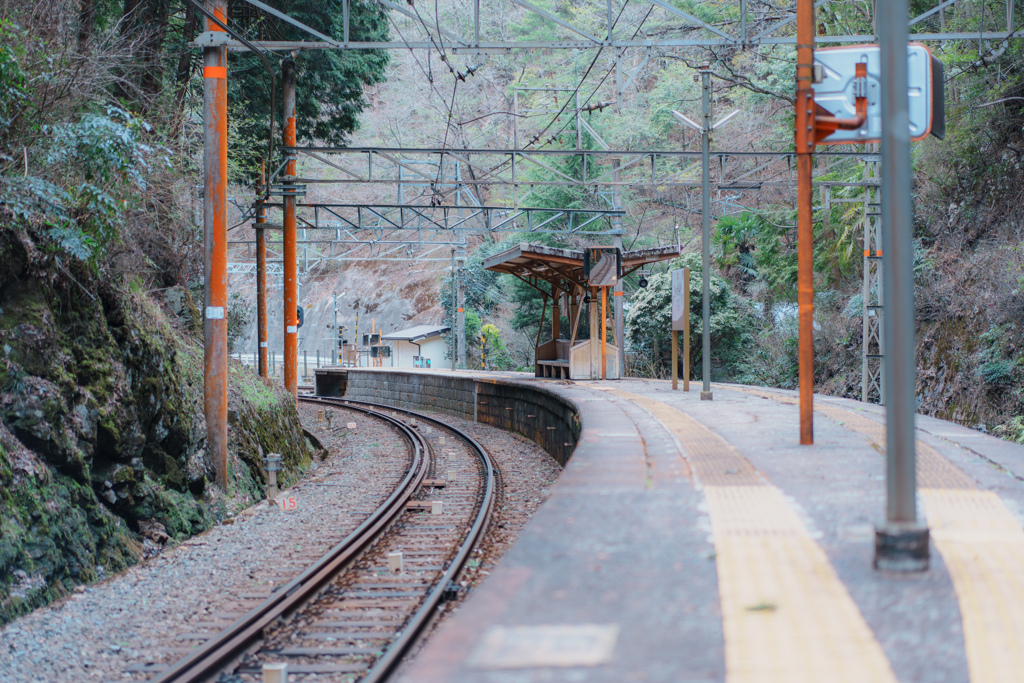 秘境 紀伊神谷駅 ホーム