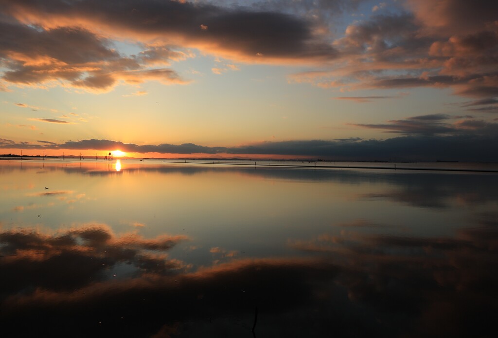 江川海岸の夕陽