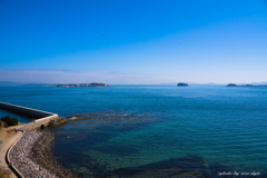左奥に見える島が日間賀島で〜す♪( ´θ｀)ノ