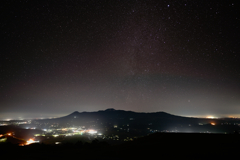 新月  霧島連山