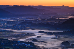 えびの盆地の川霧