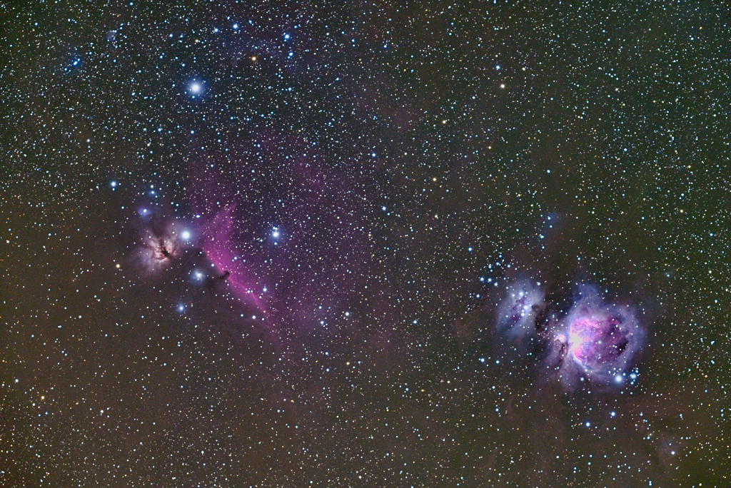 オリオン大星雲付近