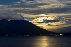 十六夜と桜島