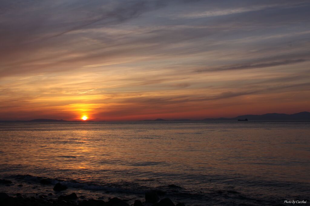 播磨灘の夕景