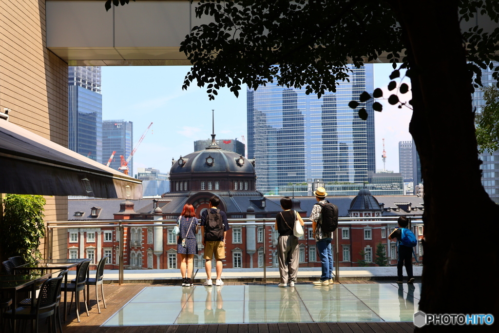 丸ビル展望台より