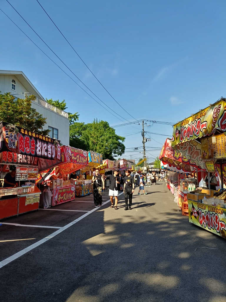 蒲原まつり・露店の列