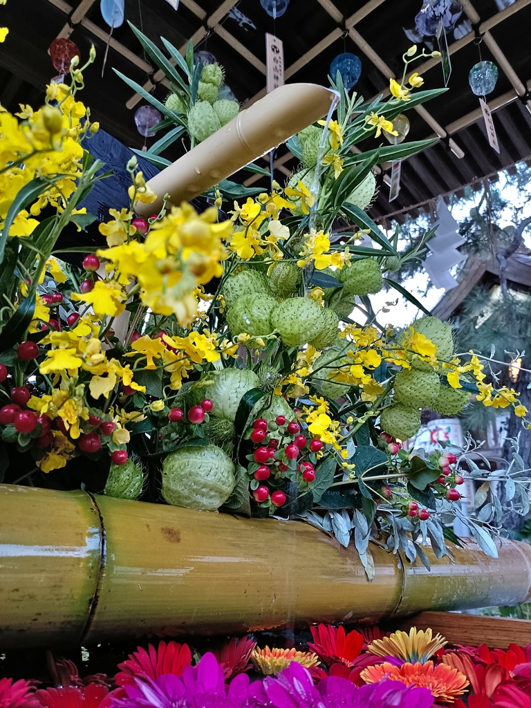 新潟の秋。花手水