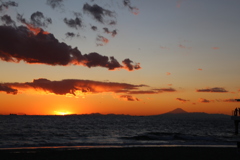 いなげの浜にて