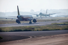 成田空港にて