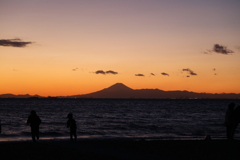 いなげの浜にて