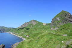 桃岩と海と空と　from 礼文島