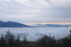 入笠山山頂の雲海