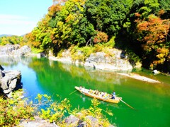 川面の紅葉