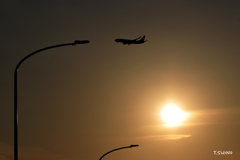 西の空