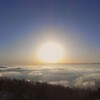 雲海の夕陽　焼額山より