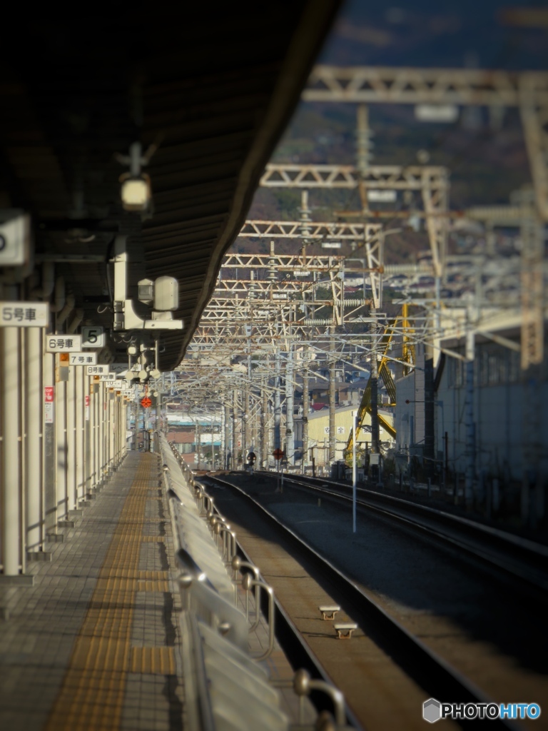 静岡県三島駅ホーム