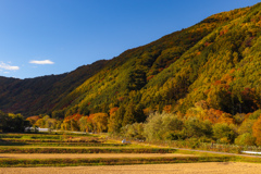 秋を装う里山