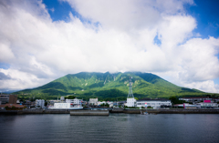 平成新山、島原港にて