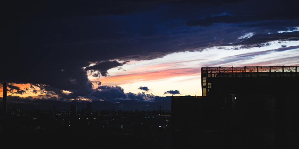 秋の夕焼け