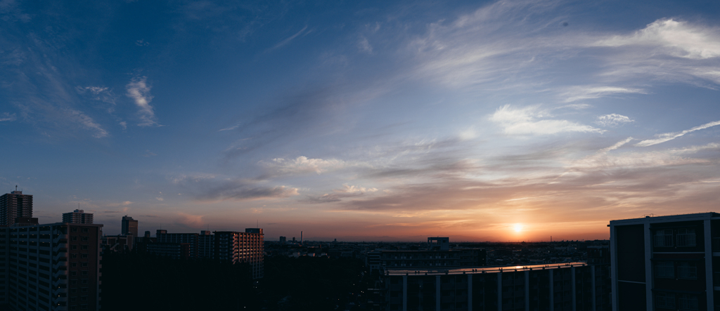 夕焼前
