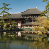 東大寺大仏殿と鏡池