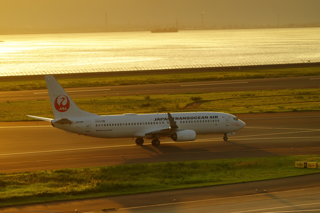 セントレア　スカイデッキからの夕景