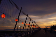 セントレアのスカイデッキ夕景