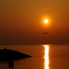 りんくうビーチからの夕日