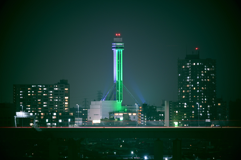 七夕色に染まる船堀タワー
