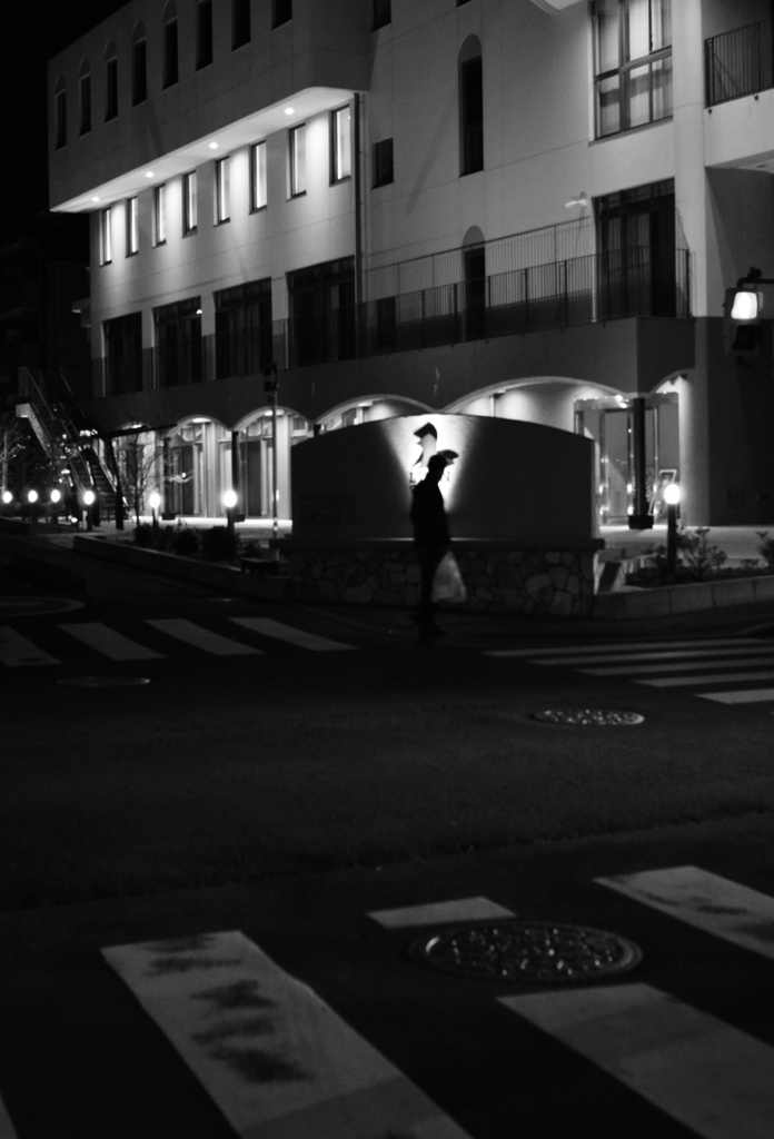 冬の夜ひとりの旅人が