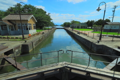 ４満水（中島閘門）〜富岩水上ライン〜