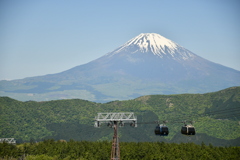 大涌谷から 春の富士山