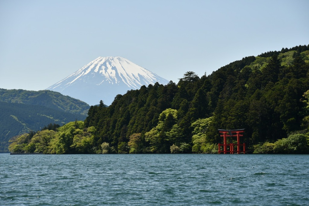 湖畔から 芦ノ湖にて