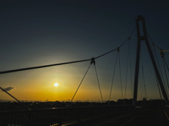 夕陽と橋