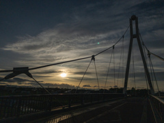 夕陽と橋