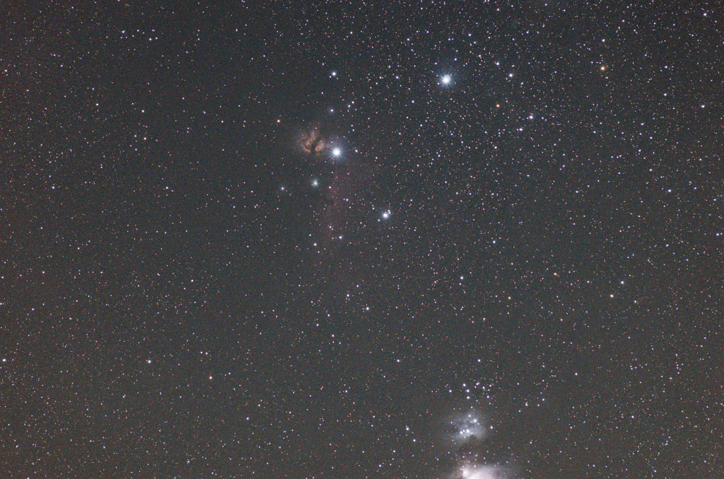 光害地で撮影したIC434馬頭星雲周辺