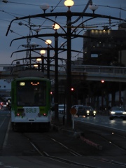 夕暮れの軌道